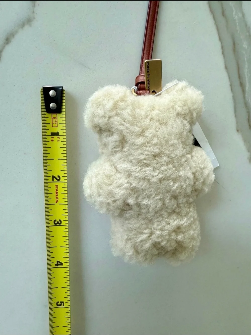 🤎New Coach Shearling Teddy Bear Bag Charm